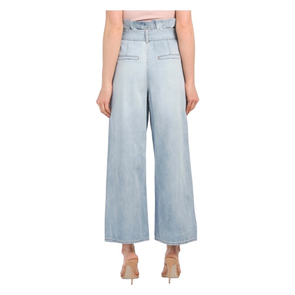 Blank NYC Women's High Rise Paperbag Wide Leg Jeans Cottagecore Denim Tie Waist‎ - Picture 2 of 8